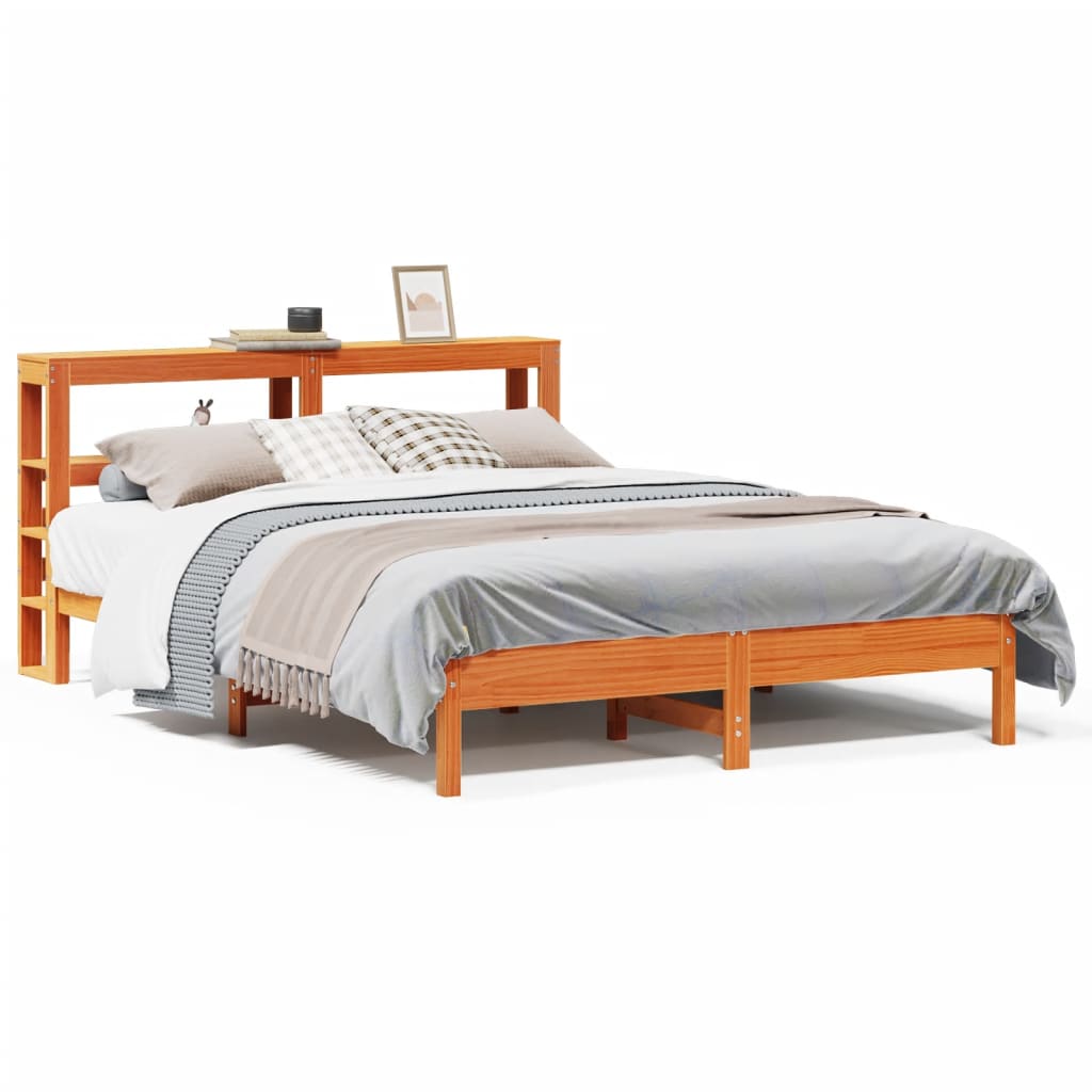 Giroletto senza Materasso Marrone Cera 140x200cm Massello Pino | homemem39