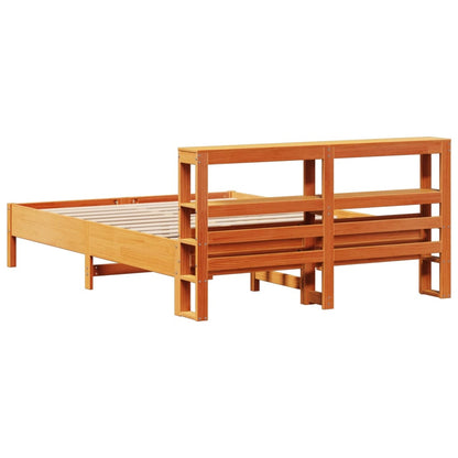 Giroletto senza Materasso Marrone Cera 140x200cm Massello Pino | homemem39