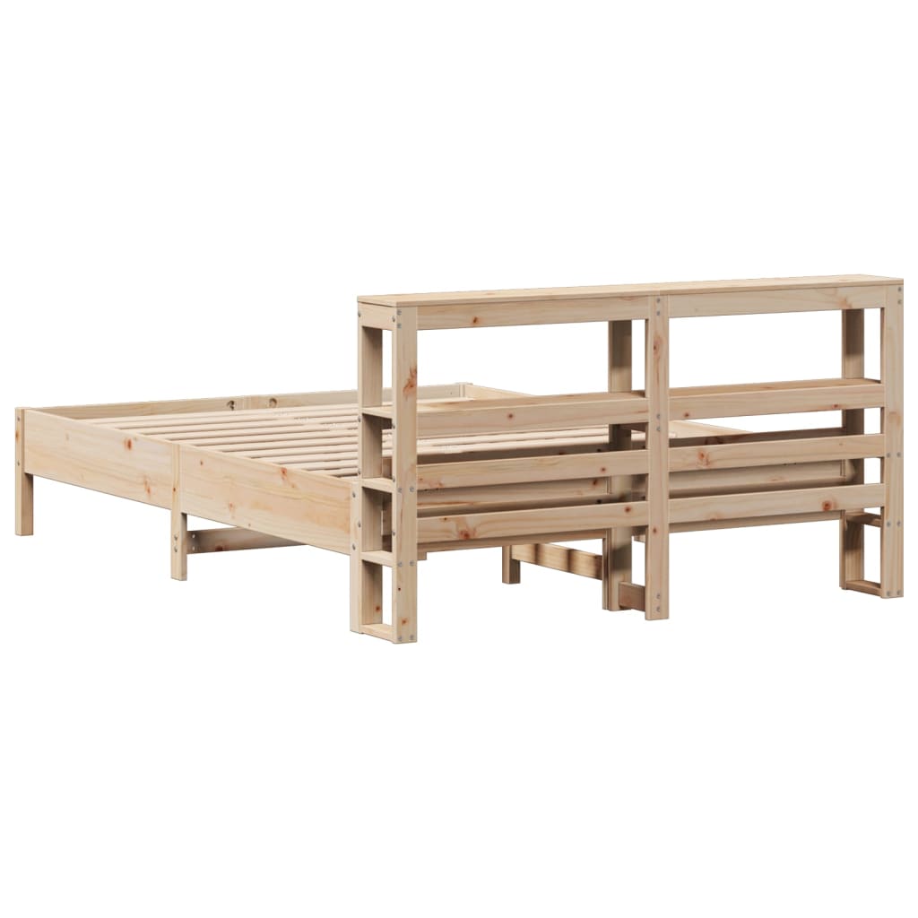 Letto senza Materasso 140x190 cm in Legno Massello di Pino | homemem39