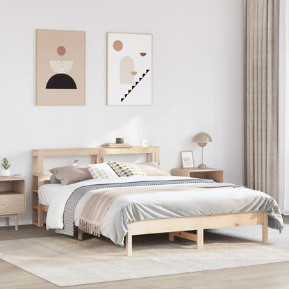 Letto senza Materasso 140x190 cm in Legno Massello di Pino | homemem39