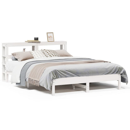 Letto senza Materasso Bianco 135x190 cm Legno Massello di Pino - homemem39