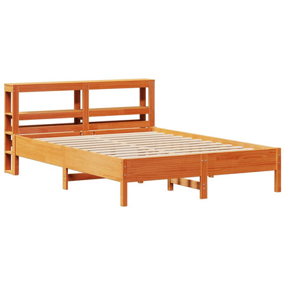 Letto senza Materasso Marrone Cera 135x190 cm in Legno di Pino | homemem39