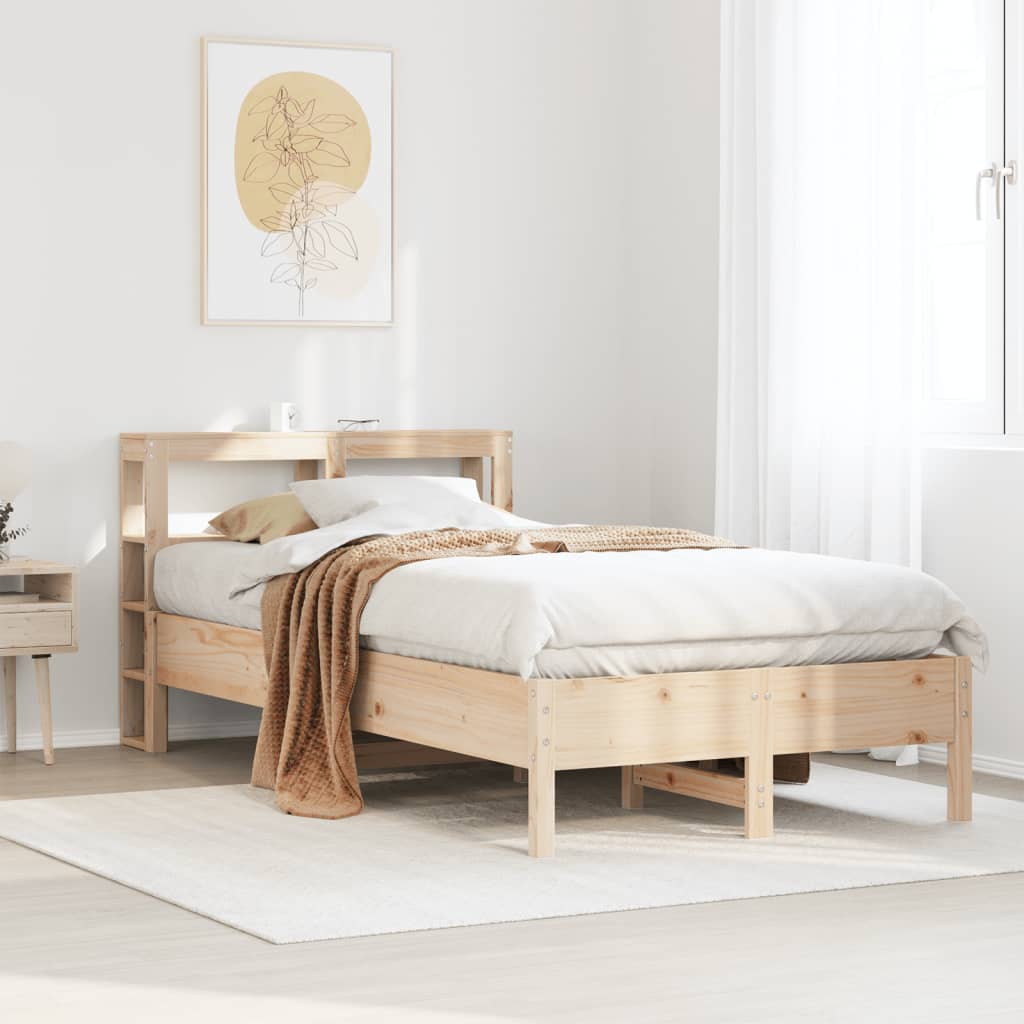 Letto senza Materasso 120x190 cm in Legno Massello di Pino | homemem39