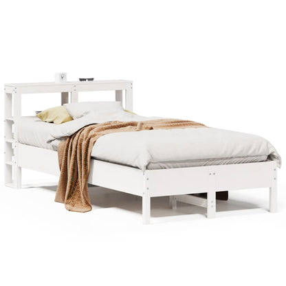Letto senza Materasso Bianco 120x190 cm Legno Massello di Pino - homemem39