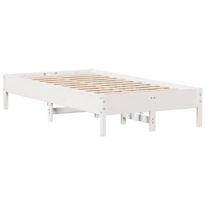 Letto senza Materasso Bianco 90x190 cm in Legno Massello Pino - homemem39