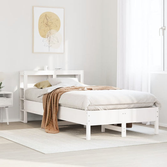Letto senza Materasso Bianco 90x190 cm in Legno Massello Pino - homemem39