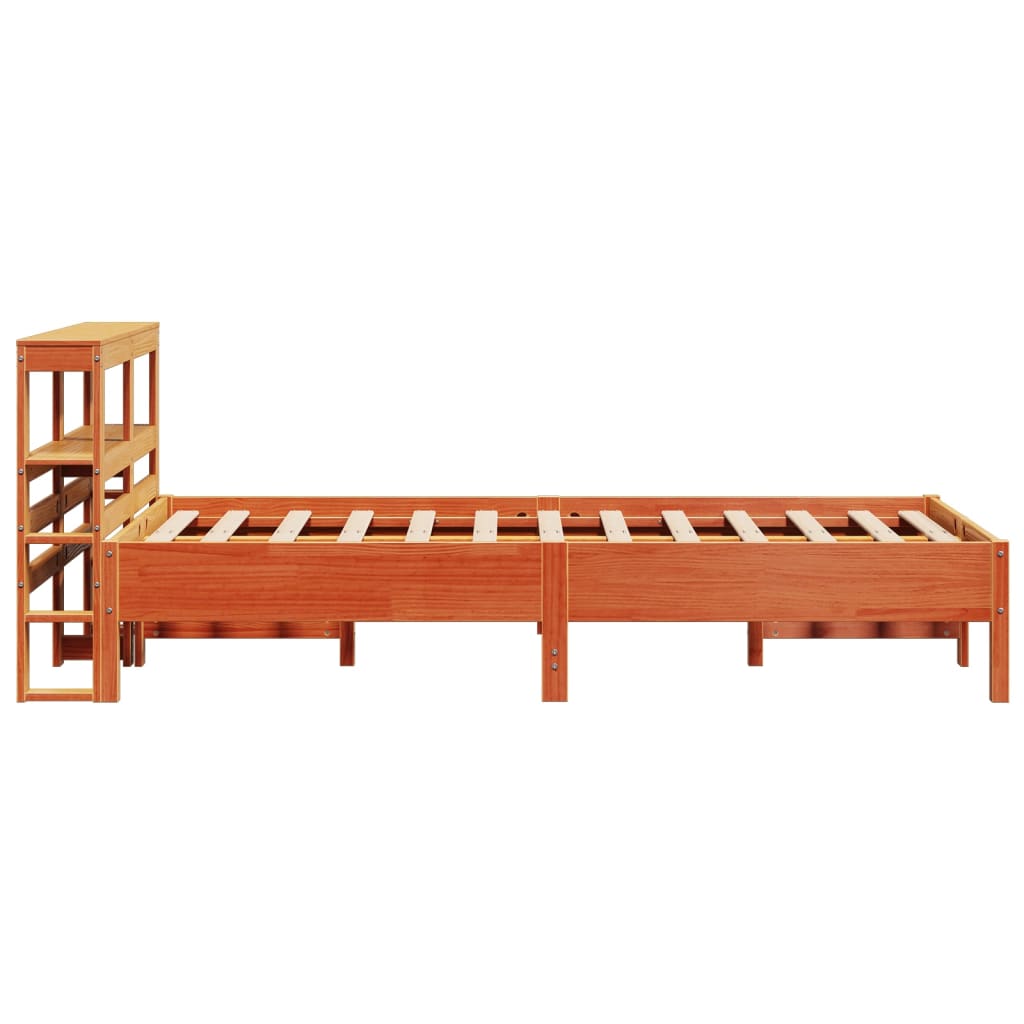 Letto senza Materasso Marrone Cera 75x190 cm in Legno di Pino | homemem39