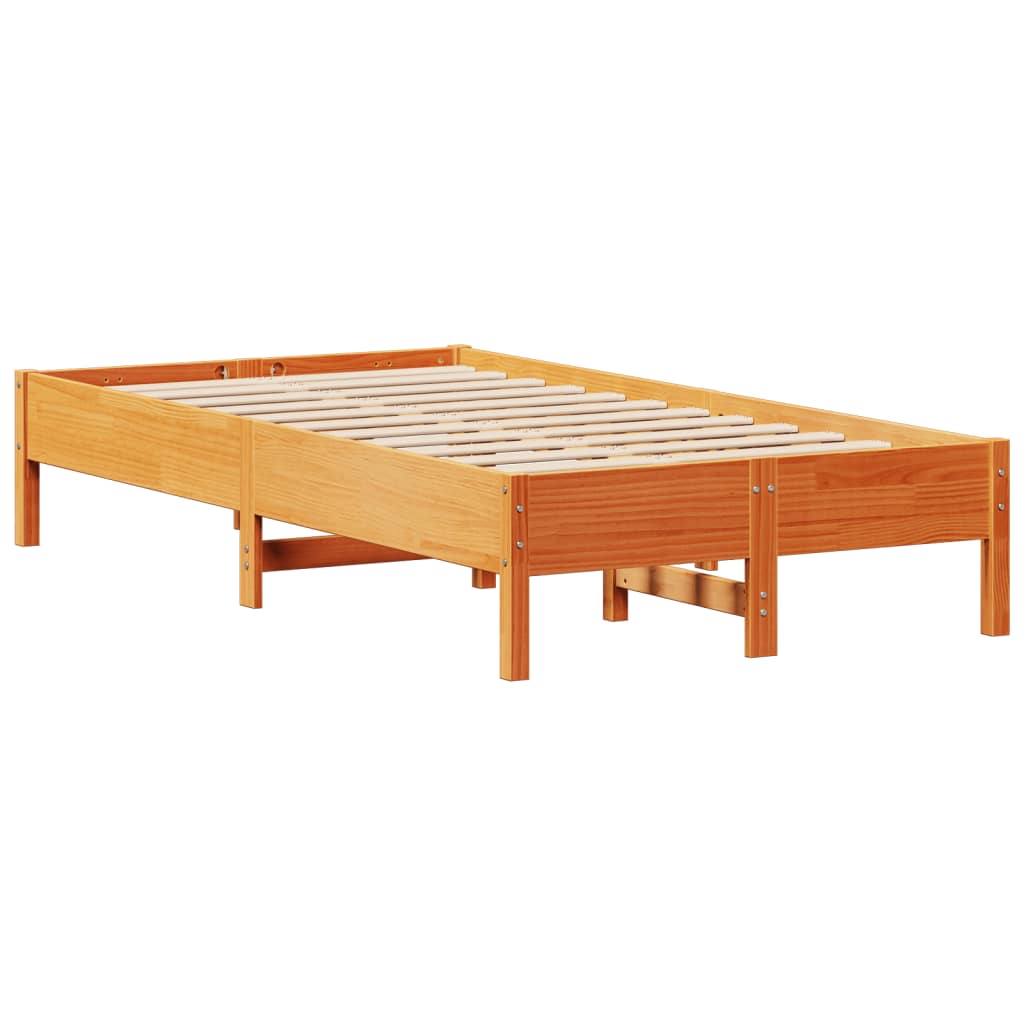 Letto senza Materasso Marrone Cera 75x190 cm in Legno di Pino | homemem39
