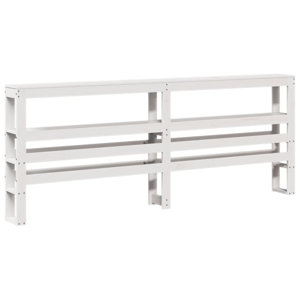 Giroletto senza Materasso Bianco 200x200 cm Legno Massello Pino | homemem39