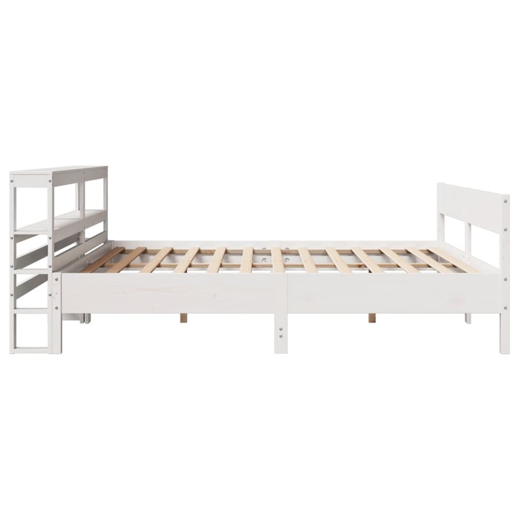 Letto senza Materasso Bianco 180x200 cm Legno Massello di Pino - homemem39