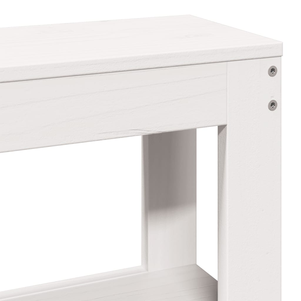 Letto senza Materasso Bianco 160x200 cm Legno Massello di Pino | homemem39