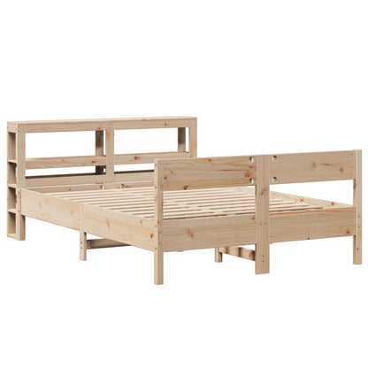 Letto senza Materasso 140x200 cm in Legno Massello di Pino | homemem39