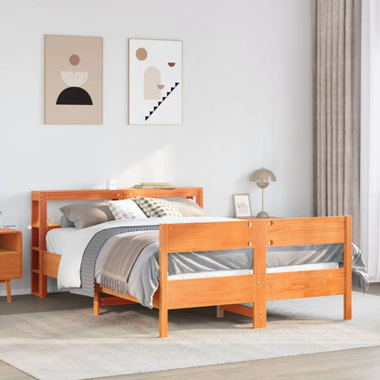 Giroletto senza Materasso Marrone Cera 140x200cm Massello Pino | homemem39
