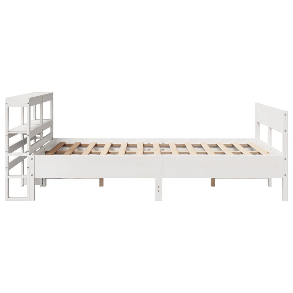 Letto senza Materasso Bianco 120x200 cm Legno Massello di Pino - homemem39