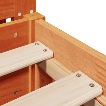 Letto senza Materasso Marrone Cera 100x200 cm in Legno di Pino