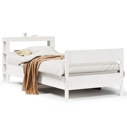 Letto senza Materasso Bianco 90x200 cm Legno Massello di Pino - homemem39
