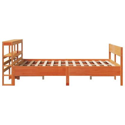 Letto senza Materasso Marrone Cera 135x190 cm in Legno di Pino | homemem39