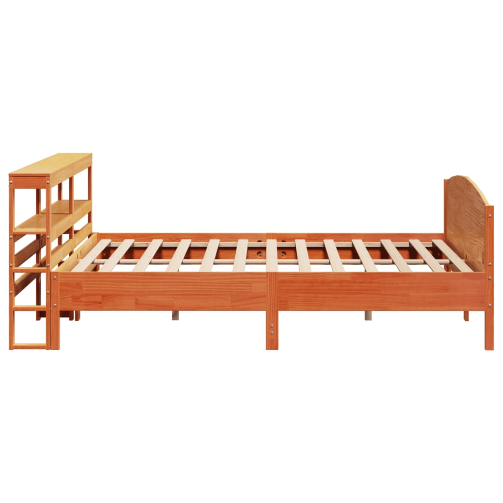 Letto senza Materasso Marrone Cera 200x200 cm in Legno di Pino - homemem39