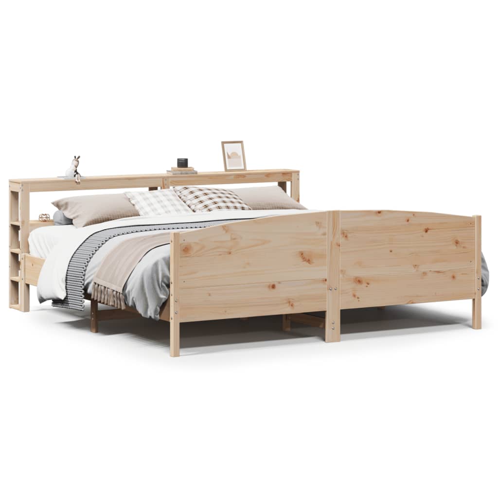 Letto senza Materasso 180x200 cm in Legno Massello di Pino - homemem39
