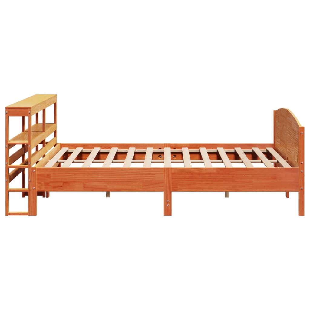 Letto senza Materasso Marrone Cera 180x200 cm in Legno di Pino - homemem39
