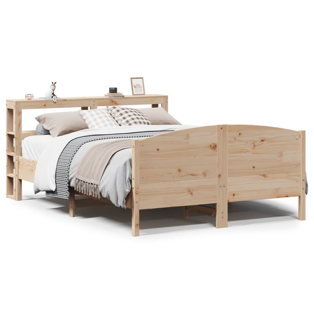 Letto senza Materasso 140x200 cm in Legno Massello di Pino | homemem39