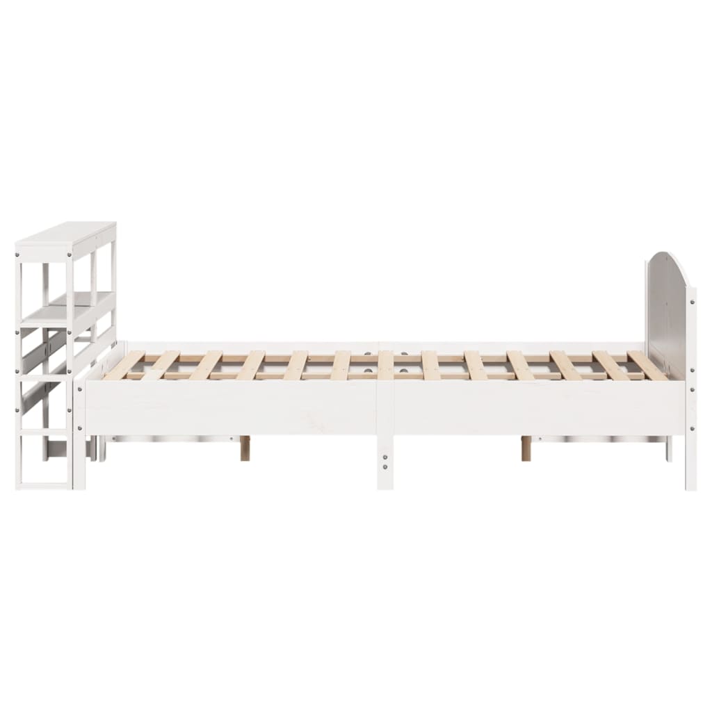 Letto senza Materasso Bianco 140x200 cm Legno Massello di Pino - homemem39