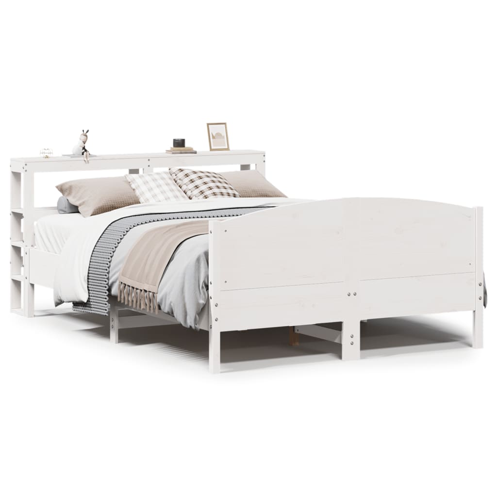 Letto senza Materasso Bianco 120x200 cm Legno Massello di Pino - homemem39