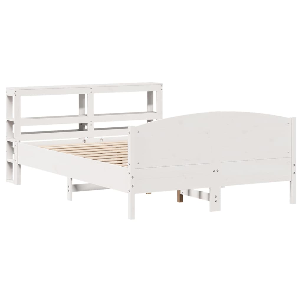 Letto senza Materasso Bianco 120x200 cm Legno Massello di Pino - homemem39