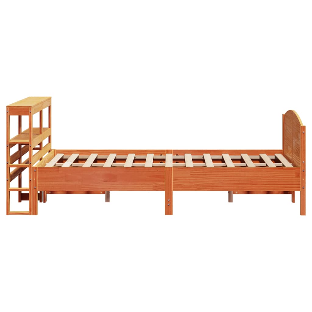 Letto senza Materasso Marrone Cera 120x200 cm in Legno di Pino - homemem39