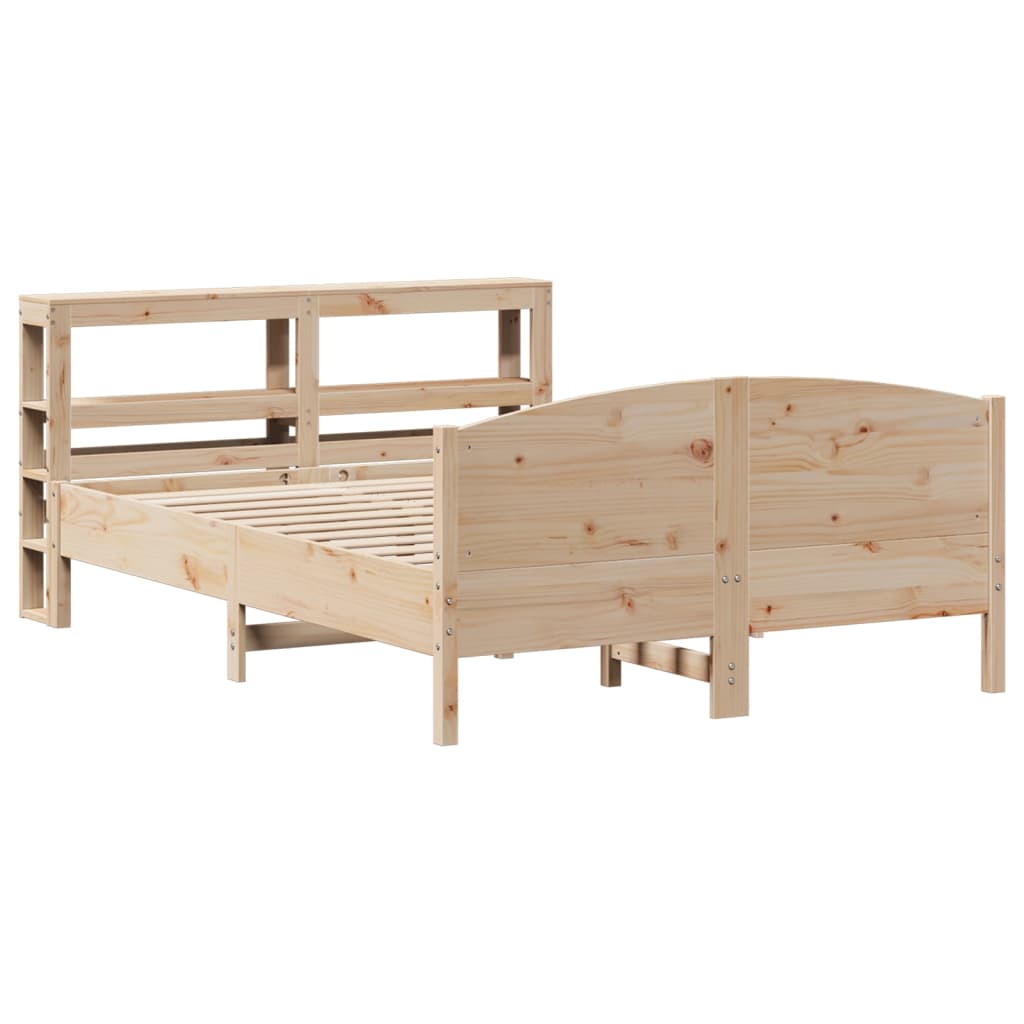 Letto senza Materasso 140x190 cm in Legno Massello di Pino | homemem39