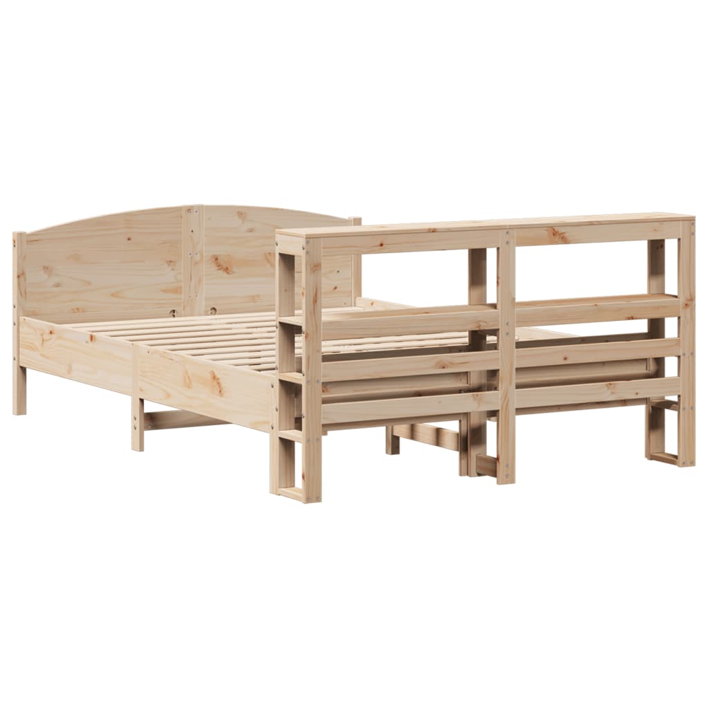 Letto senza Materasso 140x190 cm in Legno Massello di Pino | homemem39