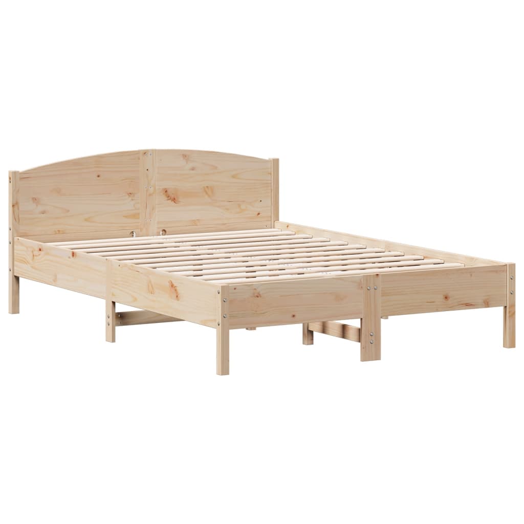 Letto senza Materasso 140x190 cm in Legno Massello di Pino | homemem39