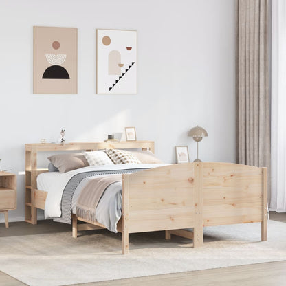 Letto senza Materasso 140x190 cm in Legno Massello di Pino | homemem39