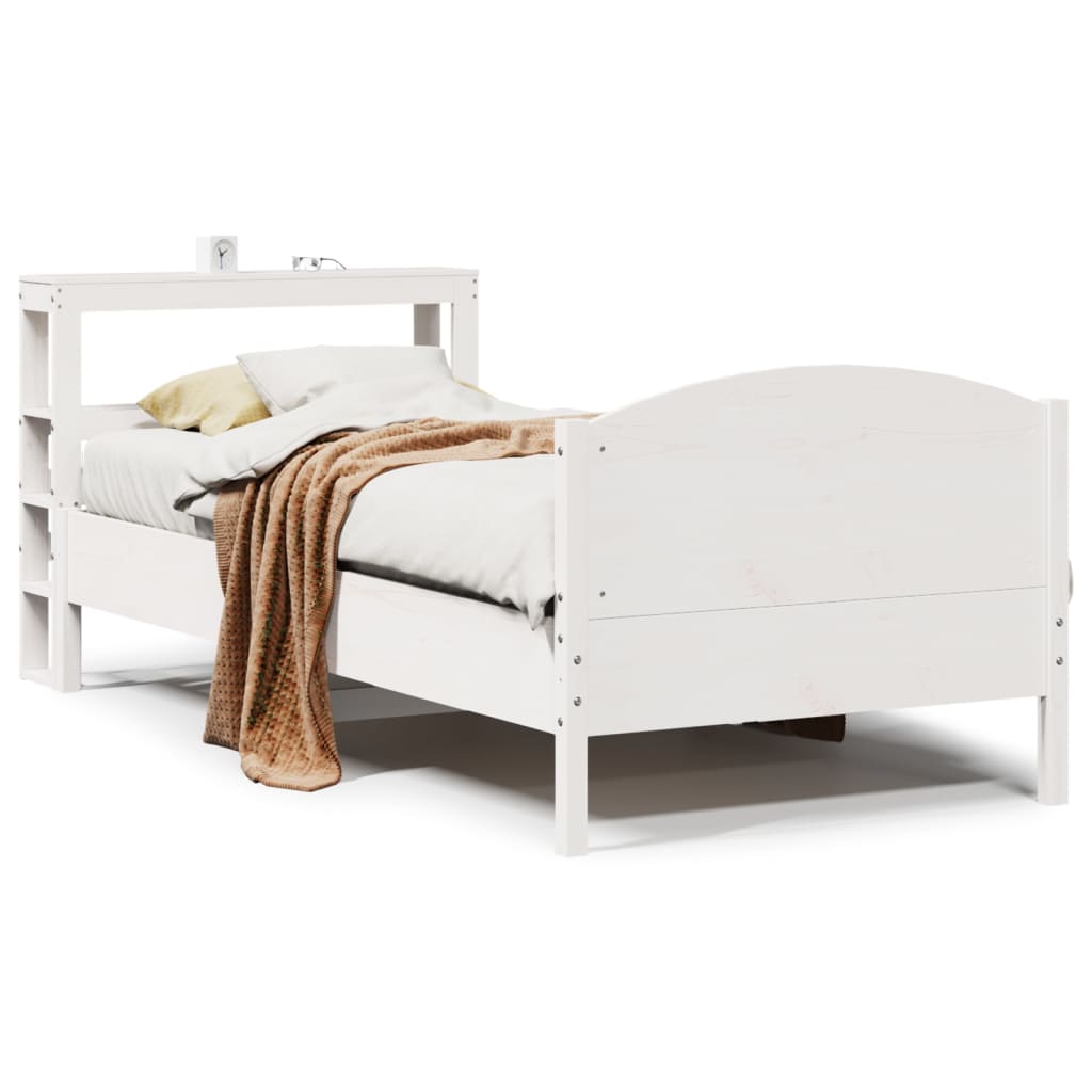 Letto senza Materasso Bianco 90x200 cm Legno Massello di Pino - homemem39