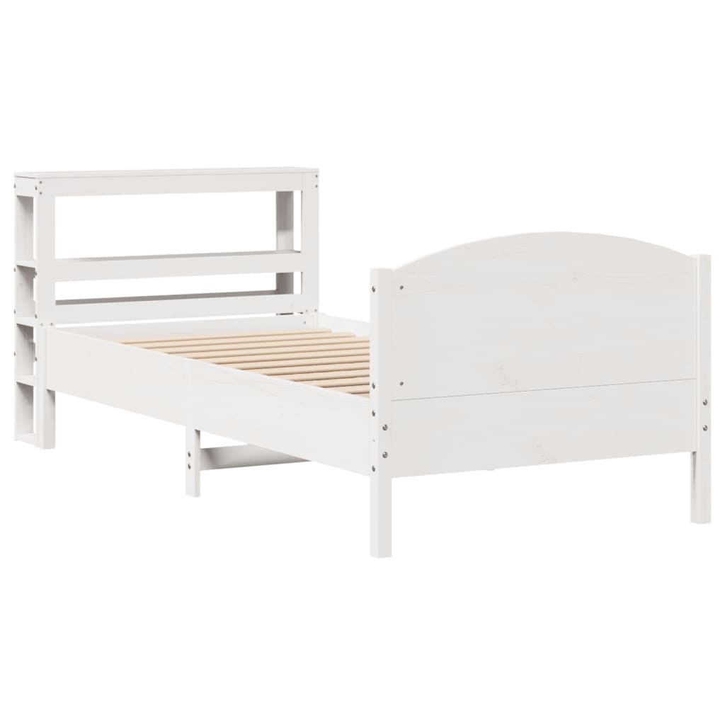 Letto senza Materasso Bianco 90x200 cm Legno Massello di Pino - homemem39
