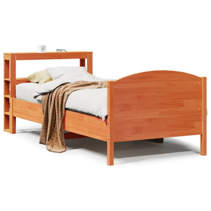 Letto senza Materasso Marrone Cera 75x190 cm in Legno di Pino - homemem39