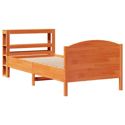Letto senza Materasso Marrone Cera 75x190 cm in Legno di Pino - homemem39
