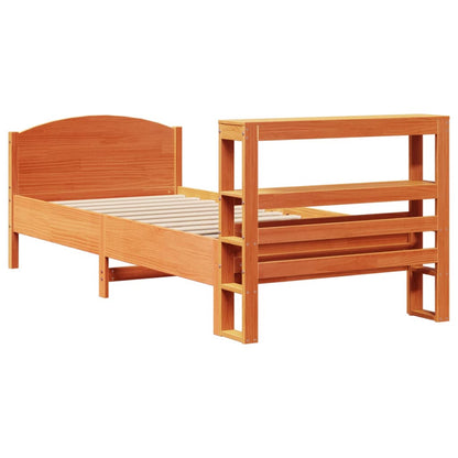 Letto senza Materasso Marrone Cera 75x190 cm in Legno di Pino - homemem39