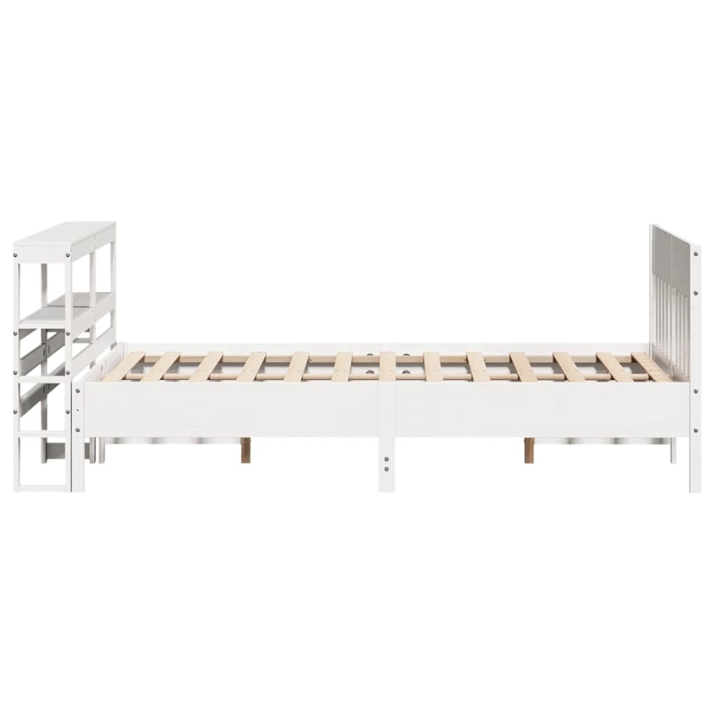 Letto senza Materasso Bianco 160x200 cm Legno Massello di Pino - homemem39