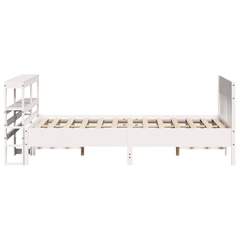 Letto senza Materasso Bianco 150x200 cm Legno Massello di Pino