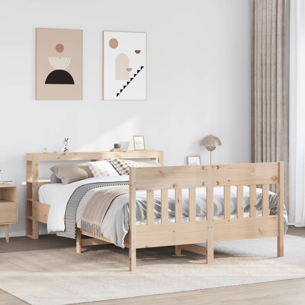 Letto senza Materasso 140x200 cm in Legno Massello di Pino | homemem39