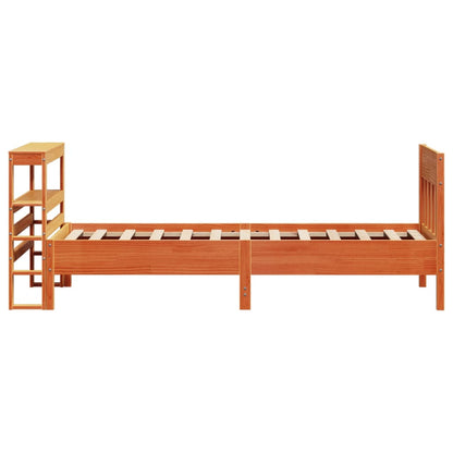 Letto senza Materasso Marrone Cera 100x200 cm in Legno di Pino