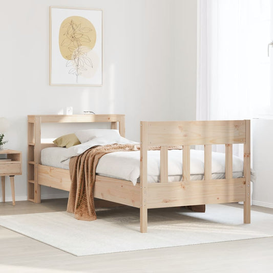 Letto senza Materasso 75x190 cm in Legno Massello Pino - homemem39