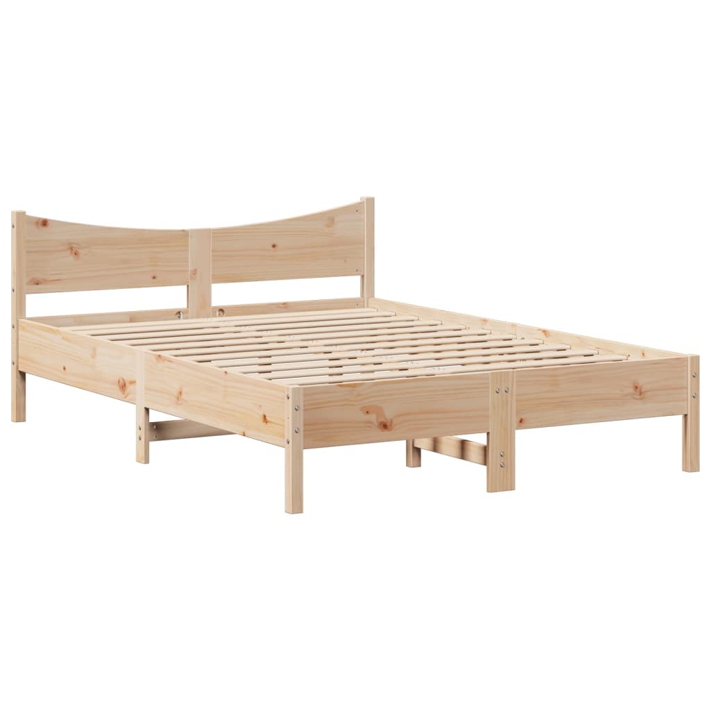 Giroletto con Testiera 140x200 cm in Legno Massello di Pino | homemem39