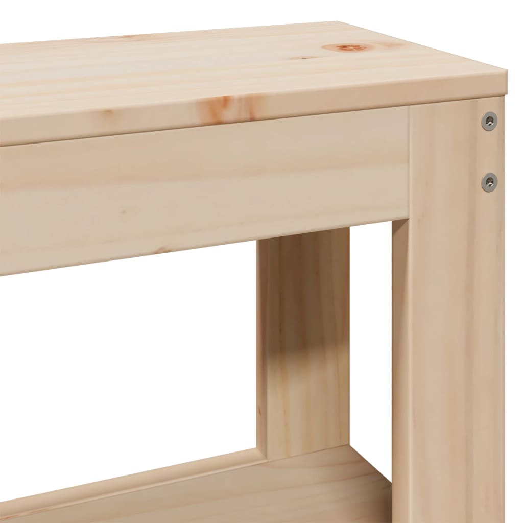 Giroletto con Testiera 120x200 cm in Legno Massello di Pino - homemem39