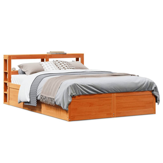 Giroletto con Testiera Marrone Cera 150x200 cm Massello Pino | homemem39