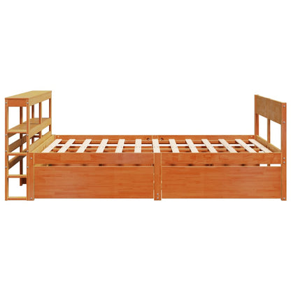 Letto senza Materasso Marrone Cera 150x200 cm in Legno di Pino