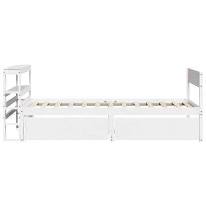 Letto senza Materasso Bianco 90x200 cm Legno Massello di Pino - homemem39