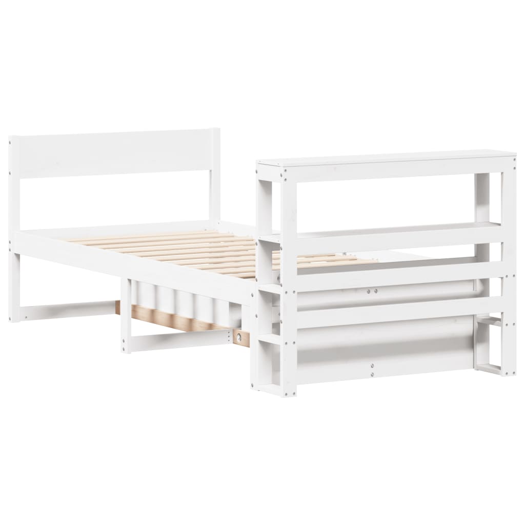 Letto senza Materasso Bianco 90x200 cm Legno Massello di Pino - homemem39
