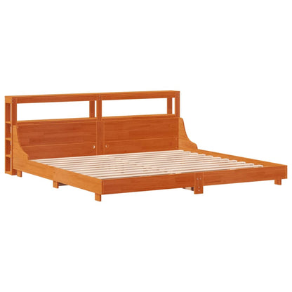 Letto senza Materasso Marrone Cera 200x200 cm in Legno di Pino